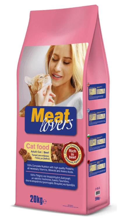 Meat Lovers Cat / Beef – συσκευασία 20Kg σε κοντινό πλάνο