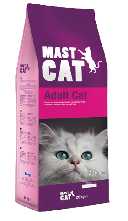 Mast Cat Adult – συσκευασία 20Kg σε κοντινό πλάνο