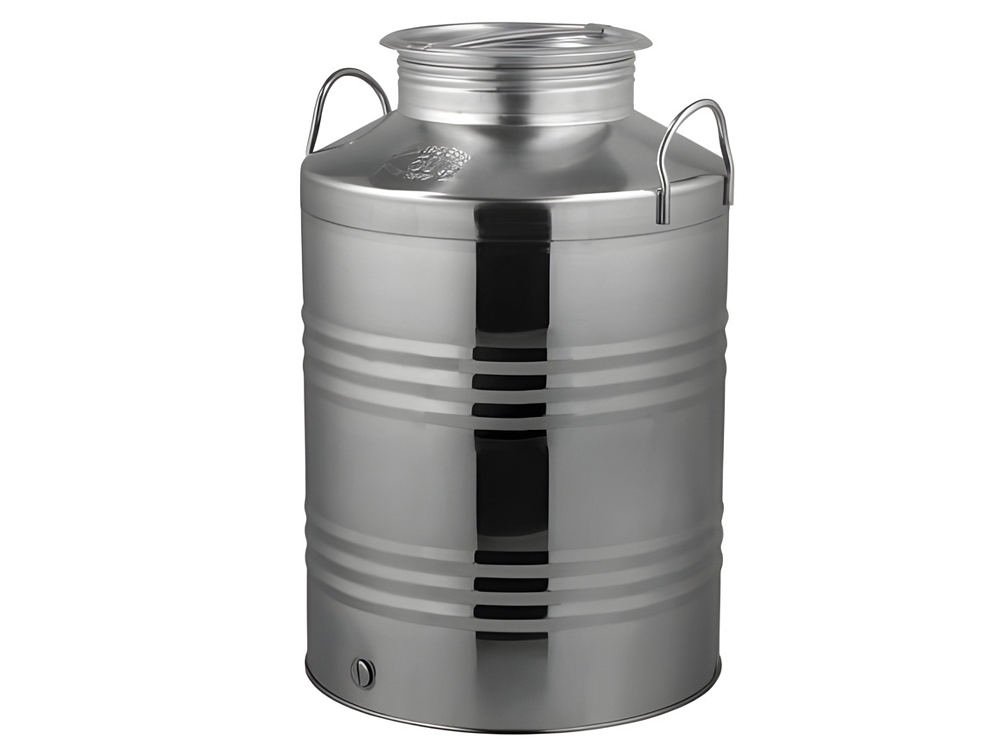 Ανοξείδωτο δοχείο QUATTRO EFFE 75lt premium με βιδωτό καπάκι – ιδανικό για τρόφιμα και υγρά