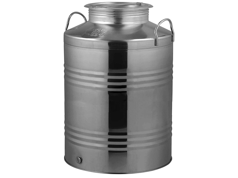 Ανοξείδωτο δοχείο QUATTRO EFFE 100lt με βιδωτό καπάκι – βιομηχανικής χρήσης για τρόφιμα και υγρά