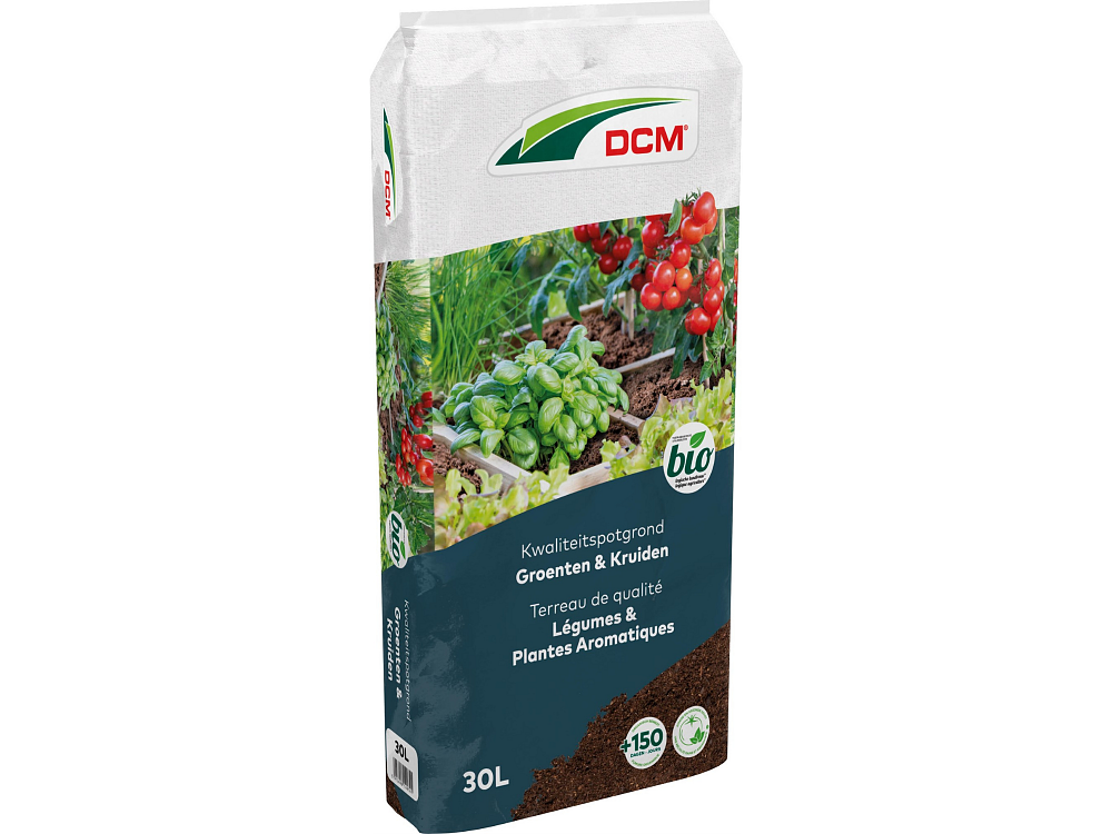 Βιολογικό χώμα DCM 30L με οργανικό λίπασμα 150 ημερών για λαχανικά και αρωματικά φυτά