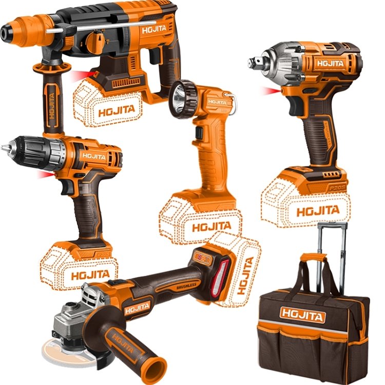 Σετ εργαλείων HOJITA 20V 5 τεμαχίων με μπαταρίες και φορτιστή