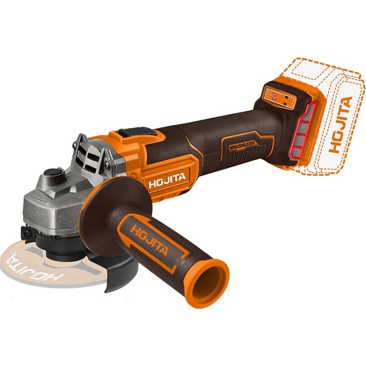 Γωνιακός Τροχός HOJITA Brushless 125mm 20V – ασύρματος, επαγγελματικός