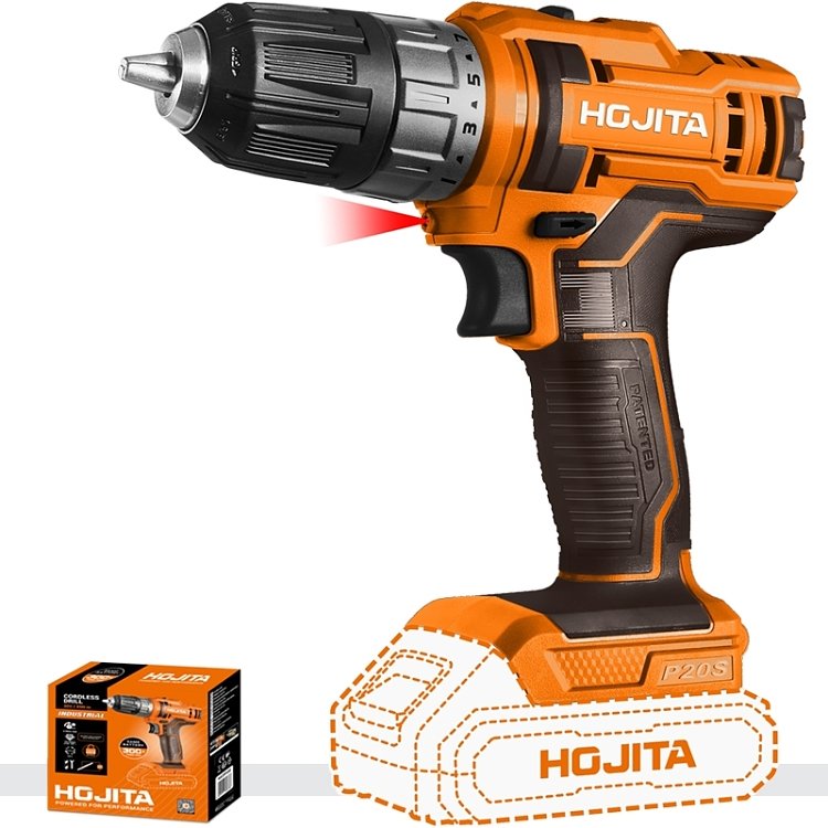 HOJITA Δραπανοκατσάβιδο 20V SOLO 45Nm – συσκευασία σε κοντινό πλάνο