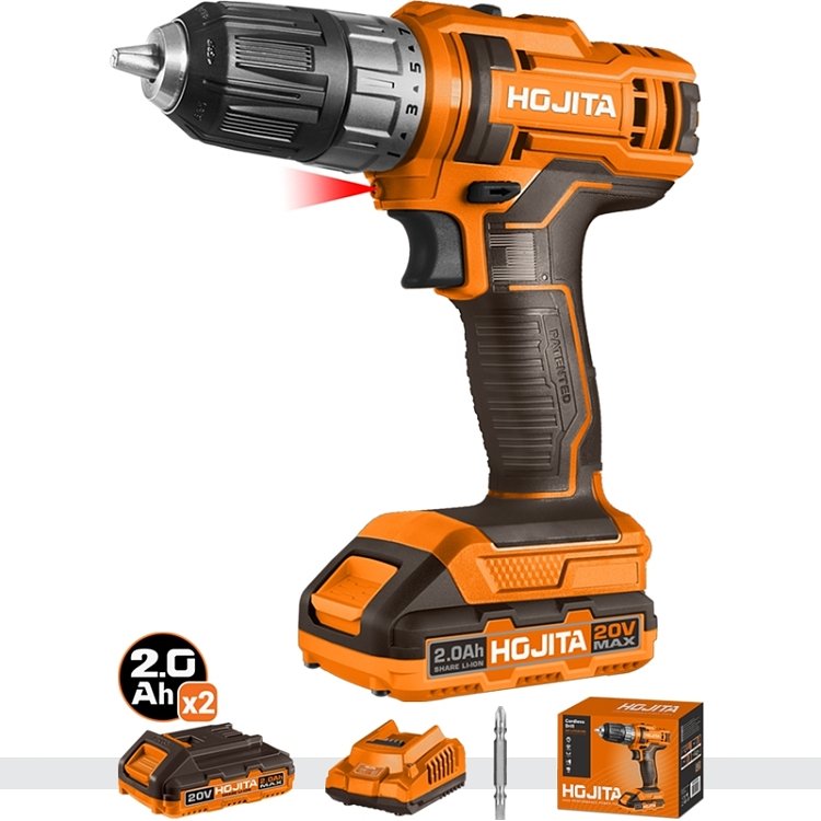 HOJITA Δραπανοκατσάβιδο 20V Set 45Nm – συσκευασία σε κοντινό πλάνο