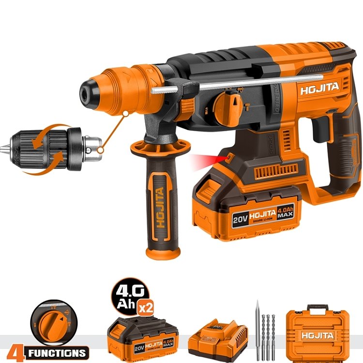 Πιστολέτο HOJITA 20V – διάτρηση σε τσιμέντο έως 26mm