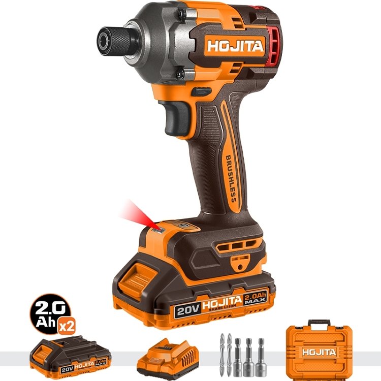 Παλμικό κατσαβίδι HOJITA Brushless 285Nm 20V – εργασία σε βιδώματα