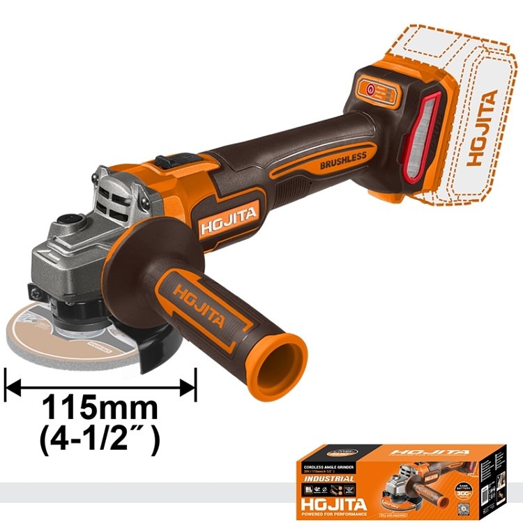 Hojita Brushless 115mm – επαγγελματικός γωνιακός τροχός