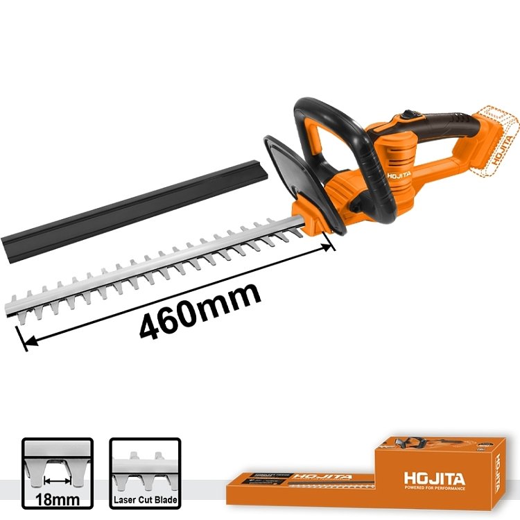 HOJITA hedge trimmer 20V με λάμα 460mm σε χρήση