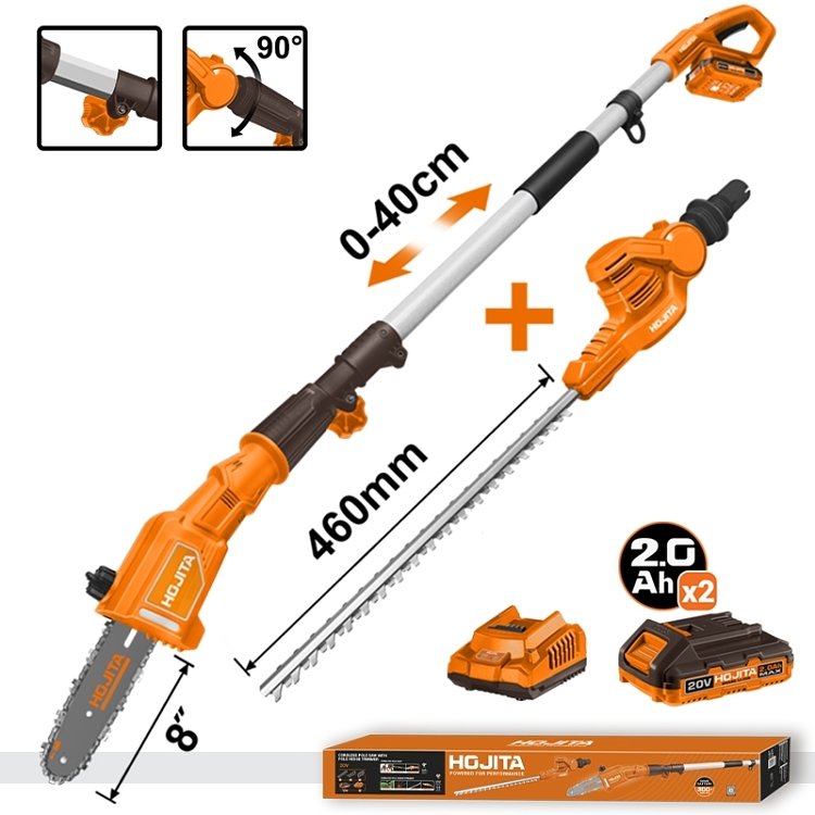 HOJITA 20V κονταροπρίονο και μπορντουροψάλιδο – εργασία σε ύψος