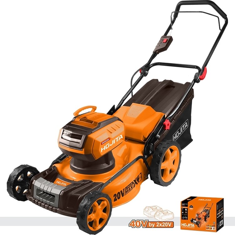 HOJITA 40V lawn mower – επαγγελματική μηχανή γκαζόν με κάδο 60L
