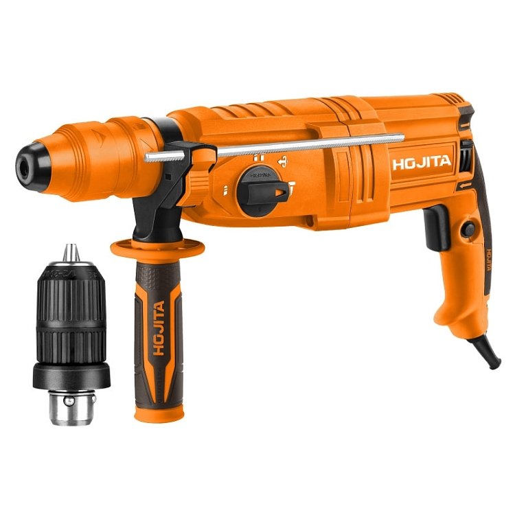 Περιστροφικό Κρουστικό Πιστολέτο HOJITA 800W – εικόνα ισχυρού πιστολέτου SDS Plus για επαγγελματικές εργασίες