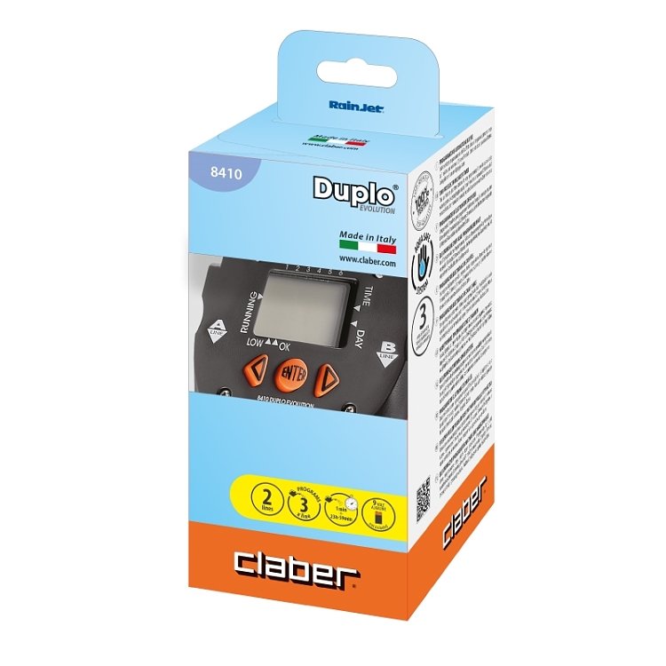 Claber Duplo Evolution ψηφιακός χρονοδιακόπτης 2 εξόδων