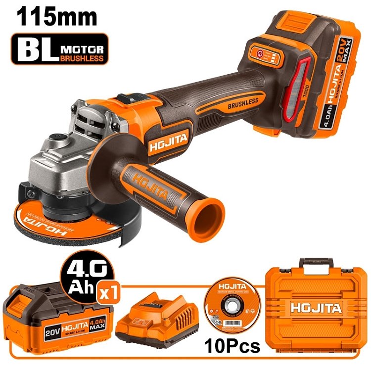 Hojita Brushless 115mm – επαγγελματικός γωνιακός τροχός με μπαταρία