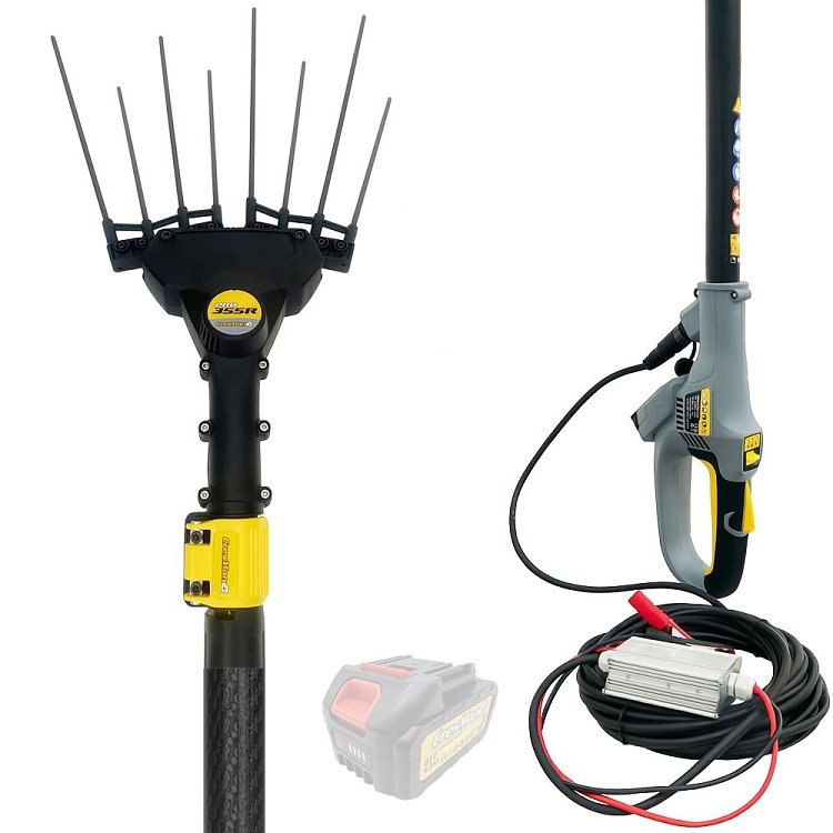 Ελαιοραβδιστικό χτένα μπαταρίας Cresman carbon 21V 800W με τηλεσκοπικό κοντάρι