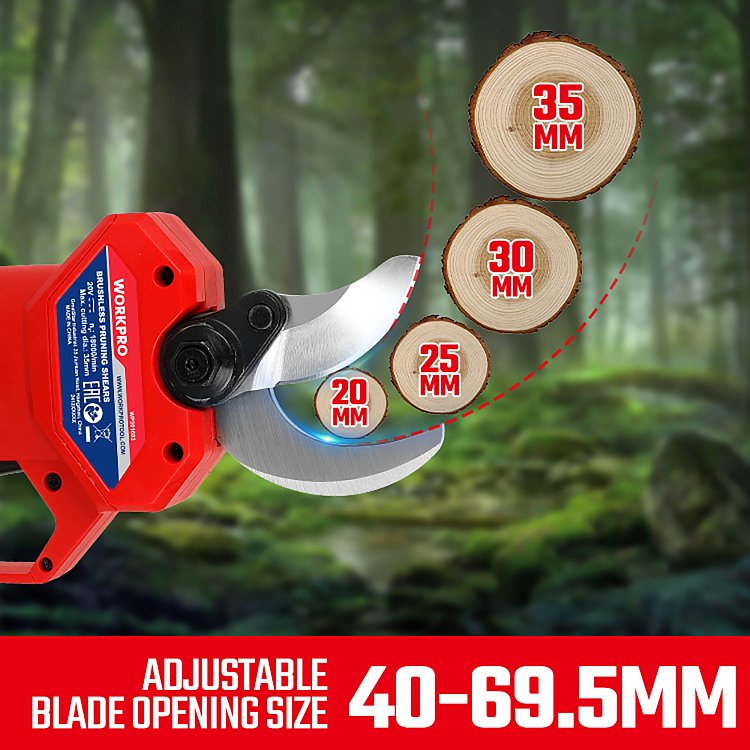 WORKPRO WP391603 brushless ψαλίδι κλαδευτικό 20V-Li SOLO