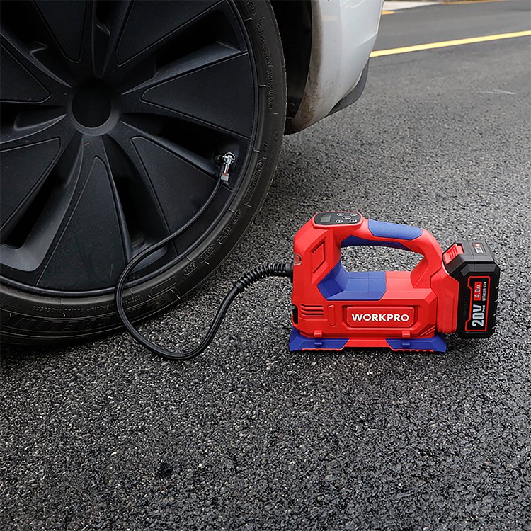 Φορητή τρόμπα αέρα WORKPRO 20V-Li PROFI για ελαστικά
