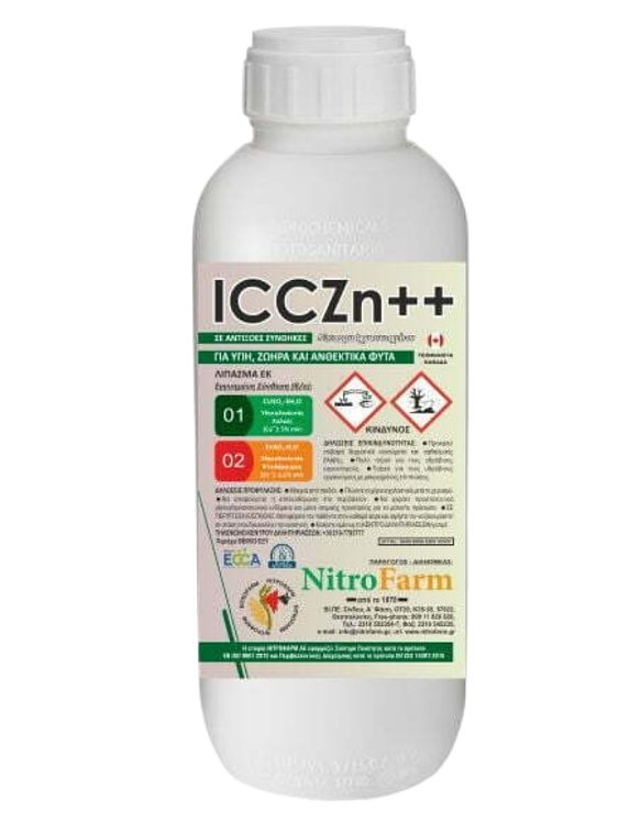 ICCZn++ – συσκευασία 1L σε κοντινό πλάνο
