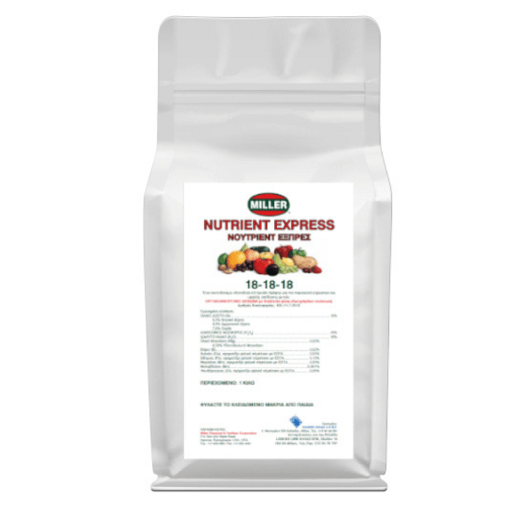 Nutrient Express 18-18-18 – συσκευασία σε κοντινό πλάνο