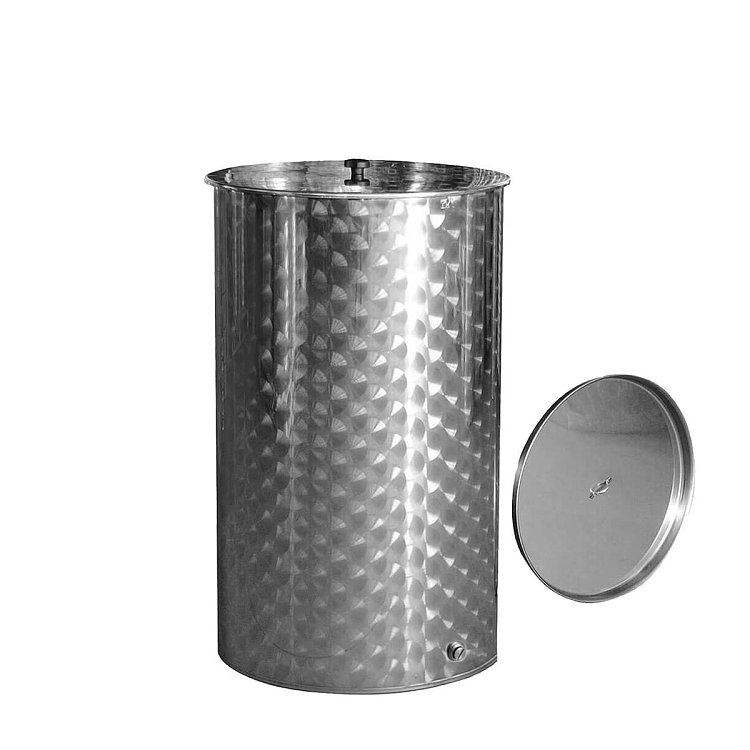 Ανοξείδωτο δοχείο QUATTRO EFFE 50lt κολλητό με πλατύ καπάκι – κατάλληλο για τρόφιμα και υγρά