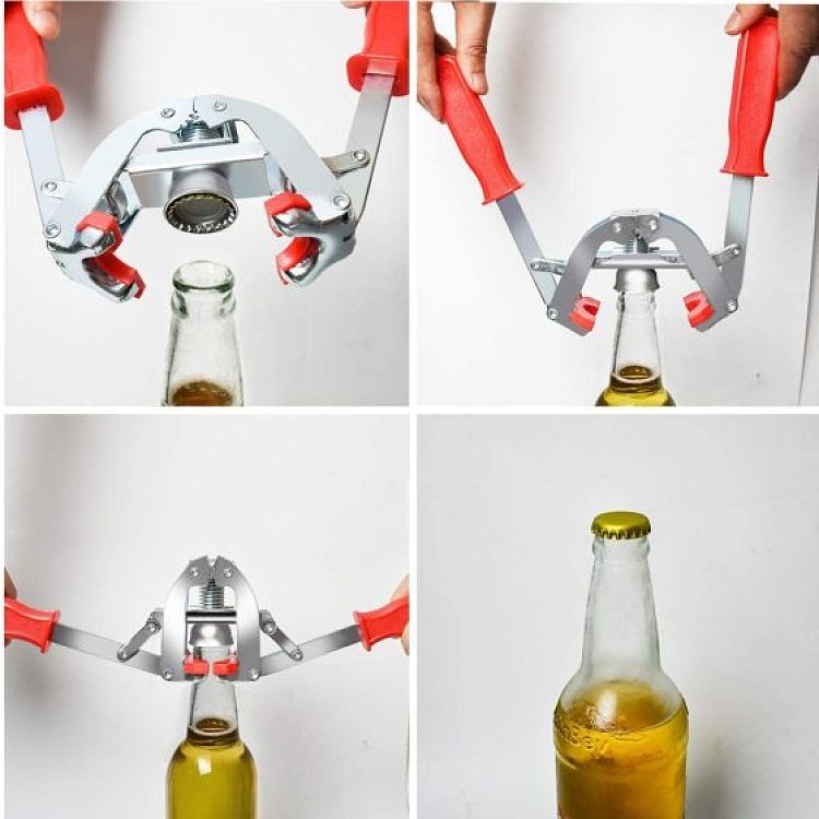 Κλείσιμο μπουκαλιού με καπάκι μπύρας και χειροκίνητο κλειστικό