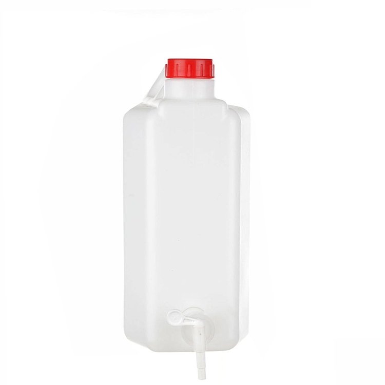 Μπιτόνι Πλαστικό 20lt HDPE με Κάνουλα (Κατάλληλο για Τρόφιμα & Χημικά) Λευκό