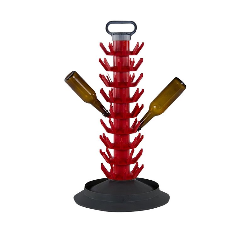 Επαγγελματικός στραγγιστής φιαλών κρασιού ύψους 72cm.