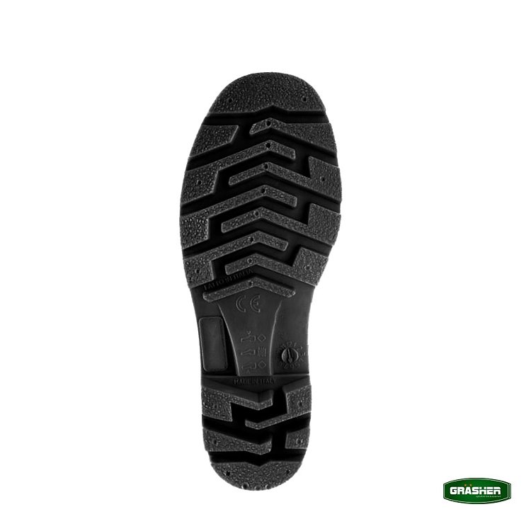 Ψηλή γαλότσα GRASHER PVC – κοντινό στη σόλα & υλικό
