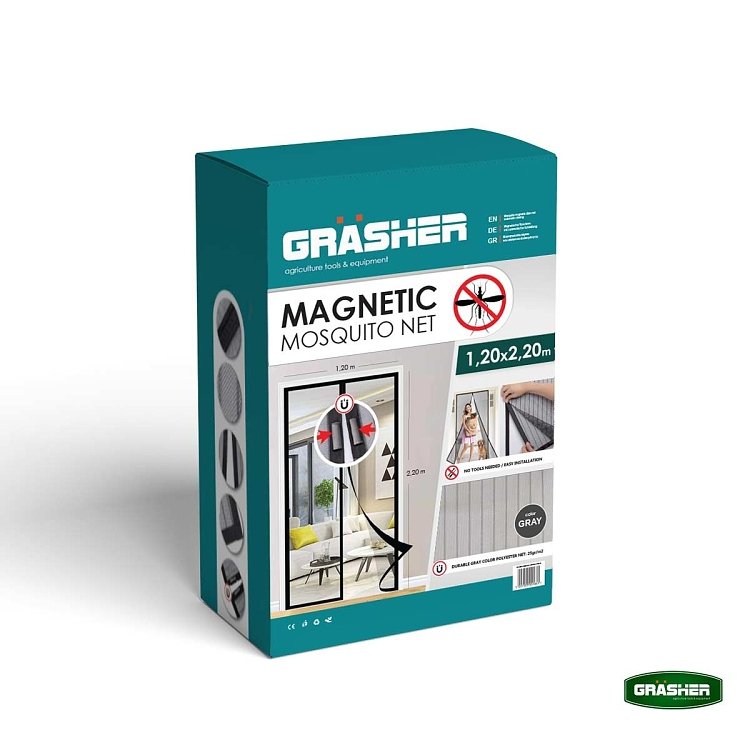 Σίτα Πόρτας Μαγνητική GRASHER 1,20x2,20m – συσκευασία σε κοντινό πλάνο