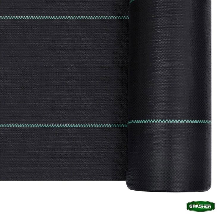 Νάιλον Εδαφοκάλυψης Grasher 1x50m – λεπτομέρεια υφής μαύρου γεωυφάσματος