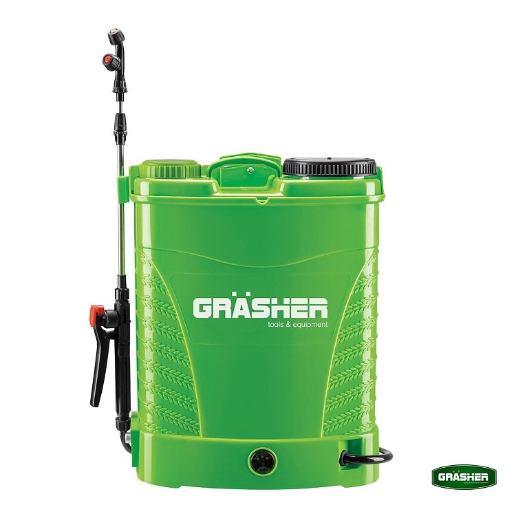 Ψεκαστήρας Μπαταρίας 16lt GRASHER – Ηλεκτρικός πλάτης για ψεκασμούς σε κήπο