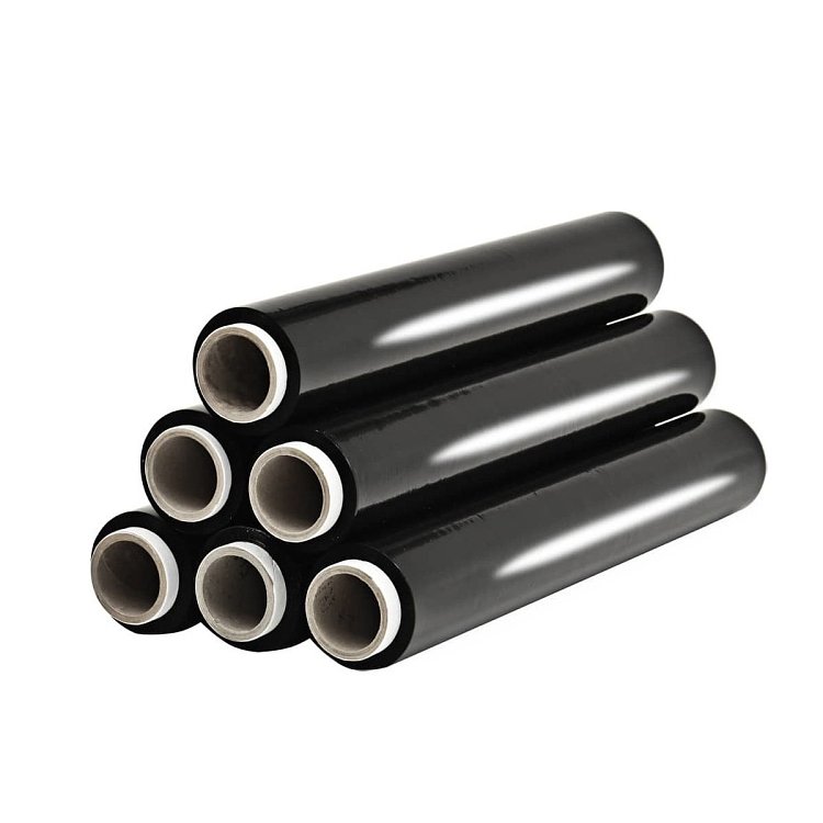 Stretch Film Μαύρο 50cm 1,8kg 150m – κοντινή λήψη συσκευασίας
