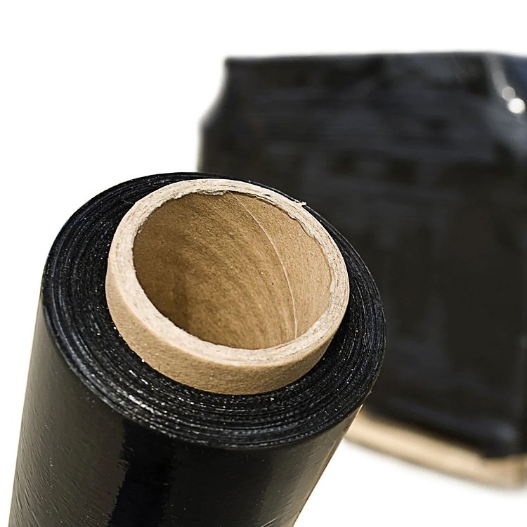 Stretch Film Μαύρο 50cm 1,8kg 150m – λεπτομέρεια υφής black stretch