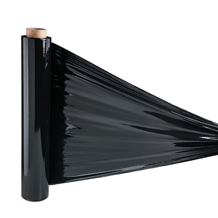 Stretch Film Μαύρο 50cm 1,8kg 150m – εφαρμογή σε αποθήκη