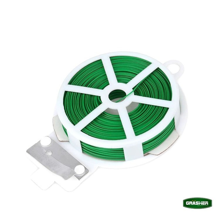 Πράσινο σύρμα δεσίματος φυτών 1mm με επικάλυψη PVC