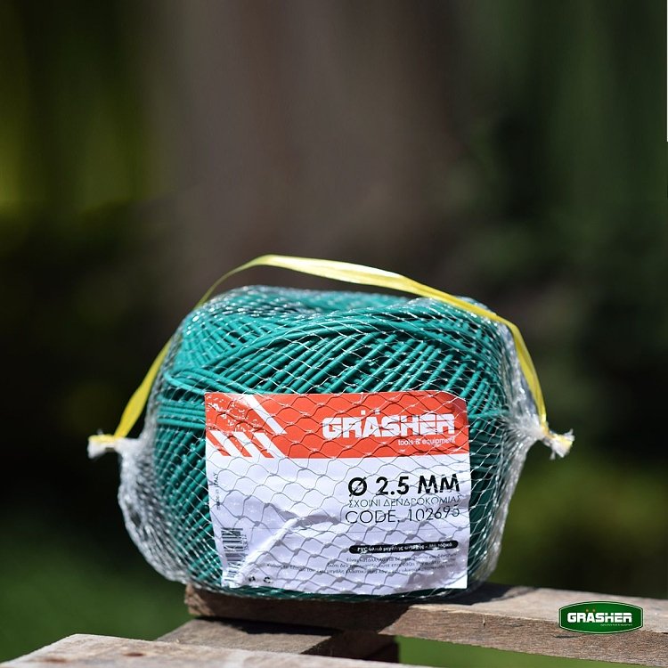 Πράσινο σχοινί PVC για δέσιμο δέντρων Grasher με UV προστασία