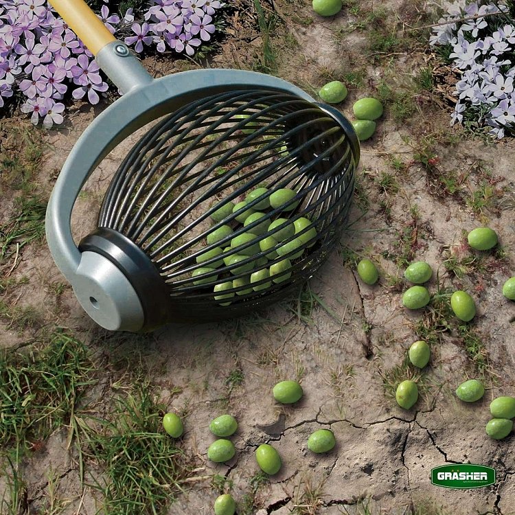 Grasher συλλέκτης καρπών εδάφους 2.2L με 40 σύρματα και UV προστασία για ελιές, καρύδια και αμύγδαλα