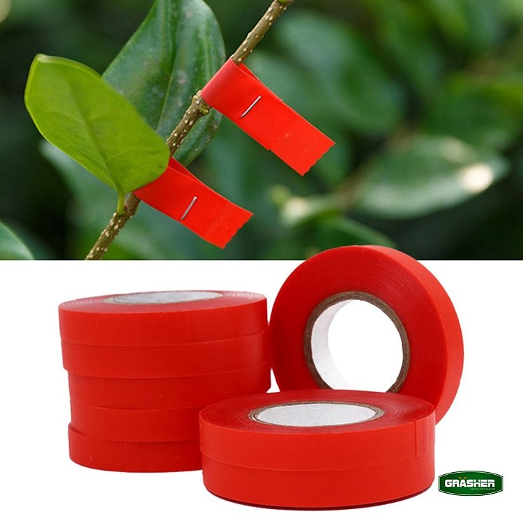 Κοντινή λήψη κόκκινης ελαστικής ταινίας υποστύλωσης GRASHER.