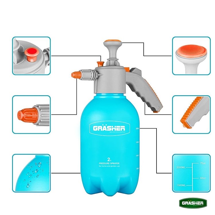 GRASHER PRO Ψεκαστήρας Προπιέσεως 2lt Χειρός – χρήση σε γλάστρα