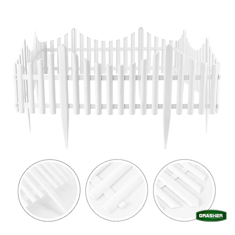 Φράχτης κήπου πλαστικός Grasher – τοποθετημένος σε παρτέρι κήπου