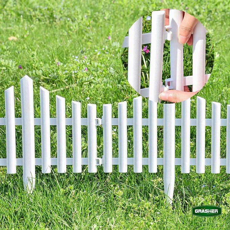 Φράχτης κήπου πλαστικός Grasher – σε κηπουρικό περιβάλλον με πρασινάδα
