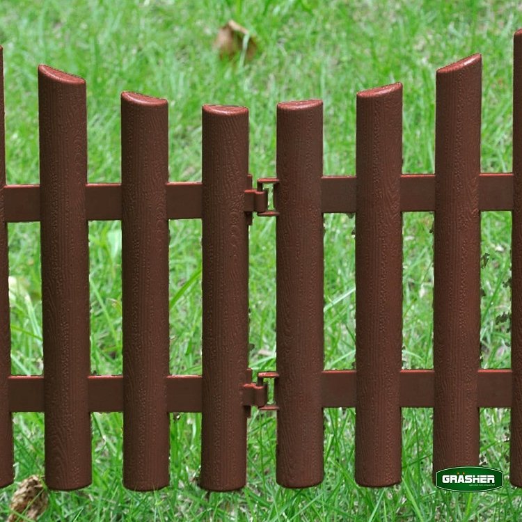 Φράχτης κήπου πλαστικός Grasher καφέ – τοποθέτηση από επαγγελματία κηπουρό