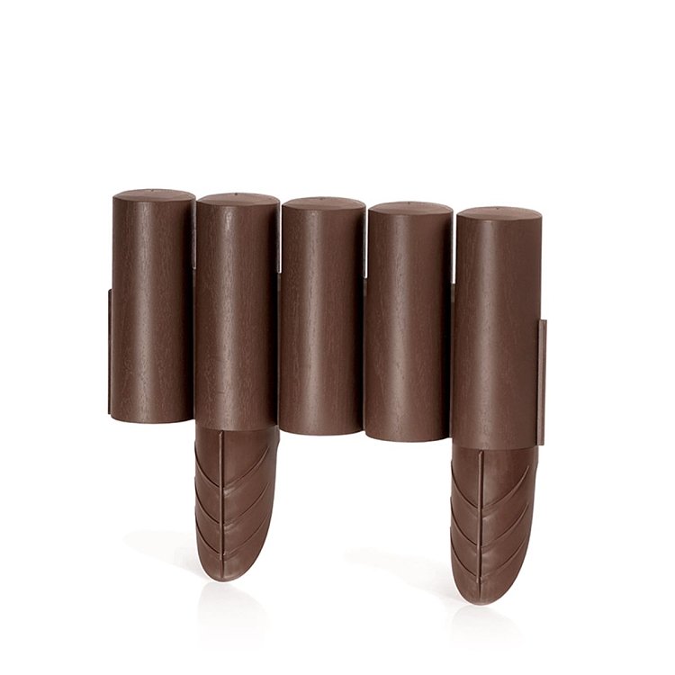 Prosperplast Φράχτης Κήπου Καφέ – εφαρμογή στον κήπο