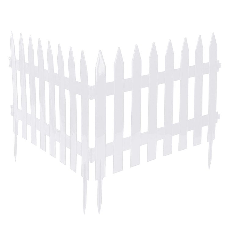 Prosperplast Πλαστικός Φράχτης Κήπου 3,22x0,35m Λευκός – χρήση σε διαμόρφωση παρτεριού