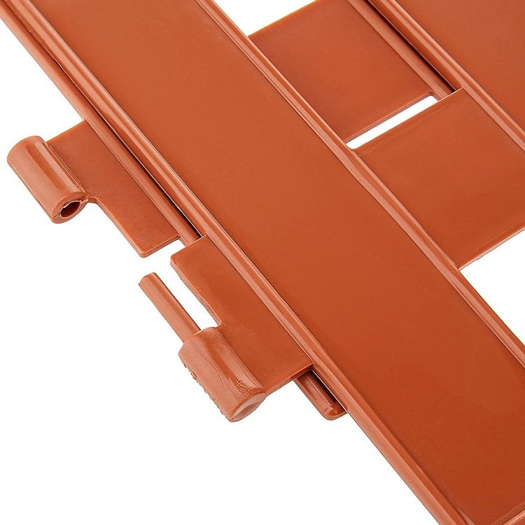 Prosperplast Πλαστικός Φράχτης Κήπου 3,60x52cm Τερακότα 6τμχ – χρήση σε διαμόρφωση παρτεριού
