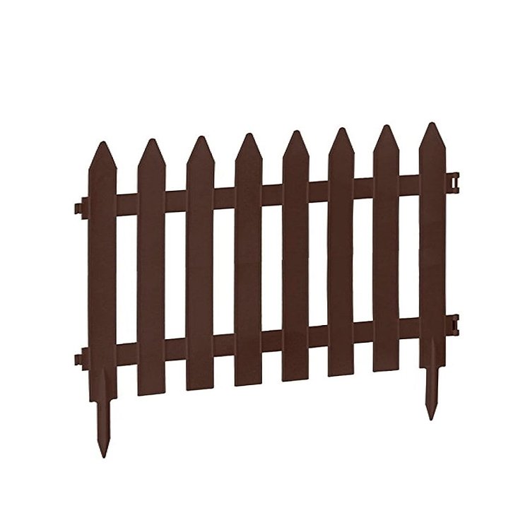 Prosperplast Πλαστικός Φράχτης Κήπου 3,60x52cm Καφέ 6τμχ – χρήση σε οικιακό κήπο
