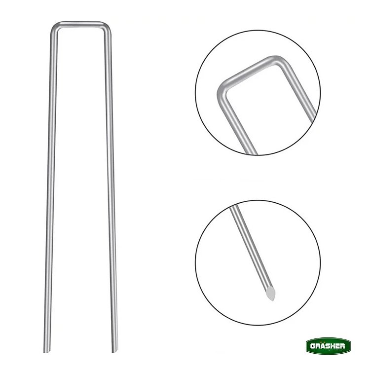 Συνδετήρες GRASHER Μεταλλικοί – 10τμχ για Χλοοτάπητα & Εδαφοκάλυψη