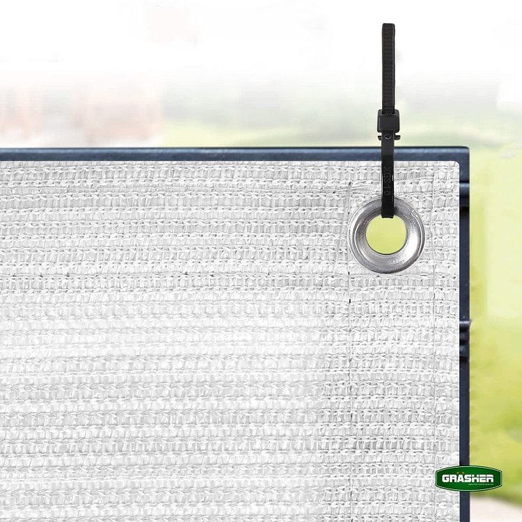 GRASHER Δίχτυ Μπαλκονιού 160gr Λευκό 0.75x6m με Κρίκους