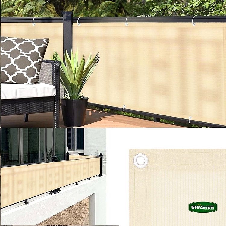 Διαχωριστικό Δίχτυ Μπαλκονιού 160gr/m² Εκρού 0,75x6m GRASHER – επαγγελματική τοποθέτηση