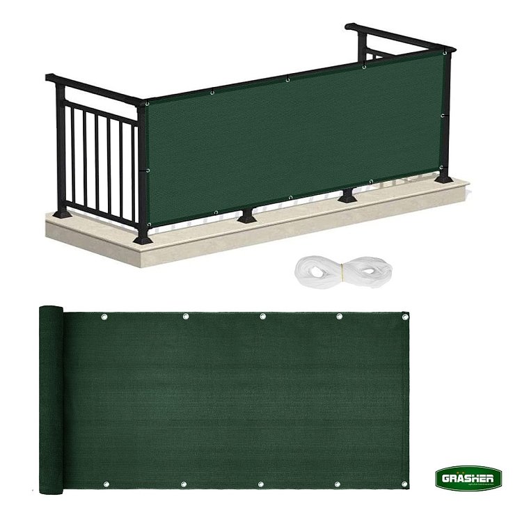 Διαχωριστικό Δίχτυ Μπαλκονιού 160gr/m² Πράσινο 0,75x6m GRASHER – εμφάνιση σε ράφι καταστήματος